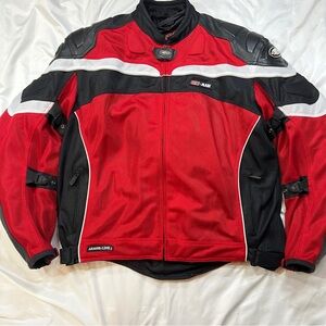 Cortech GX-Air Motorcycle Jacket 3XL Waterproof Removable Armor Red Black Riding